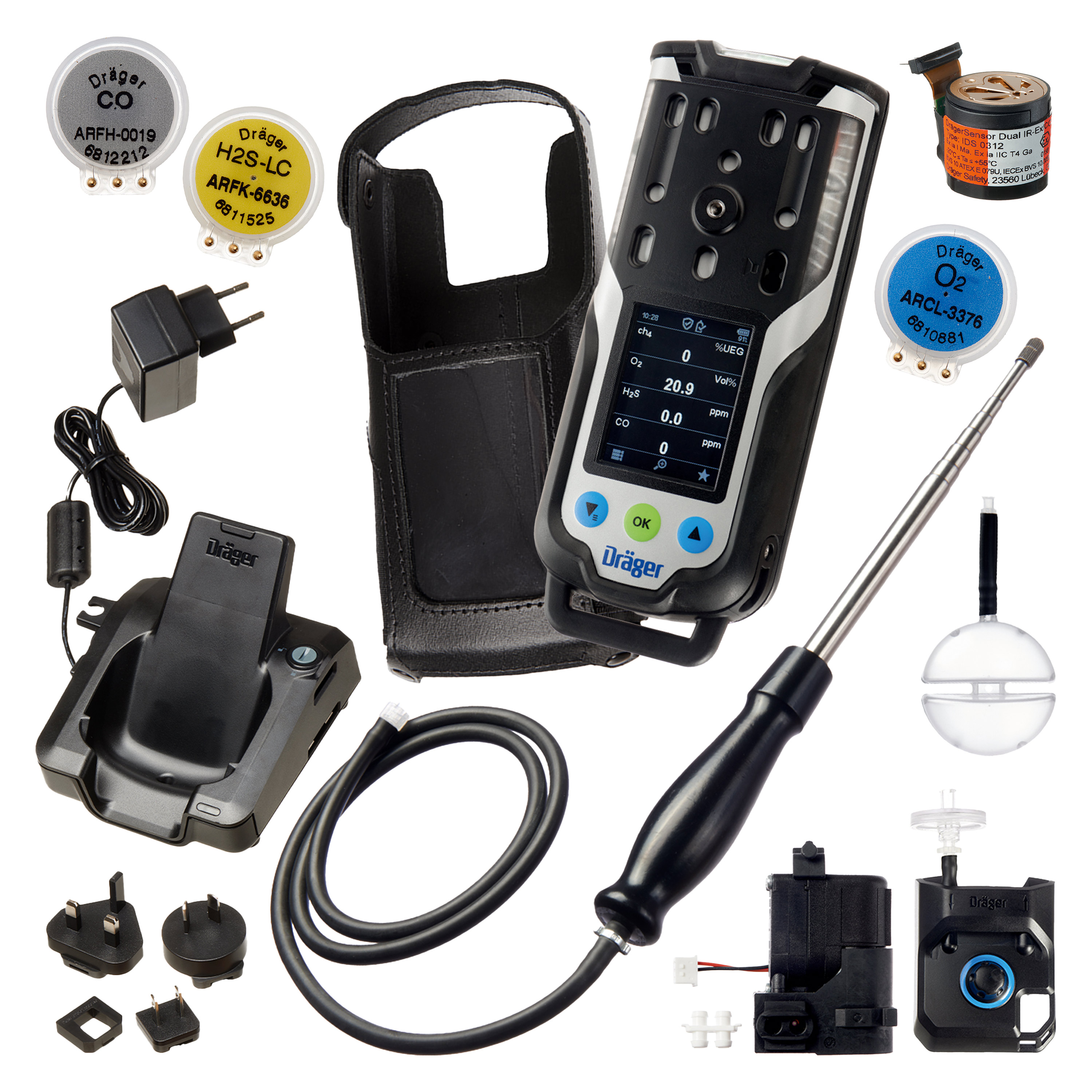 X-am 8000 compleet pakket - infrarood Ex/CO2, O2, CO, H2S