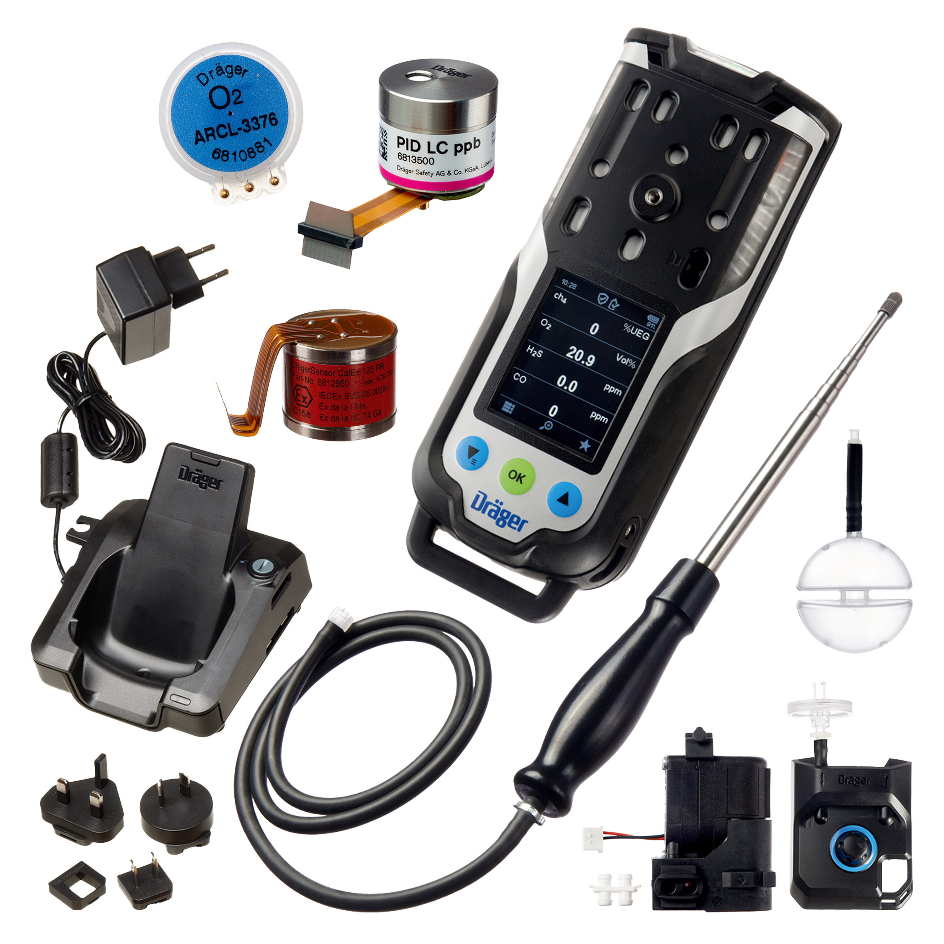 X-am 8000 PID LC, Ex, O2 voor de meting van BTEX en andere VOC's | Compleet pakket