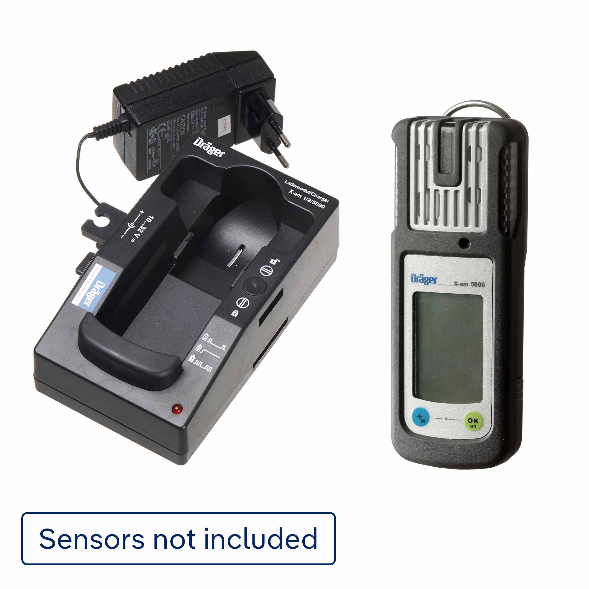 X-am_5000_Sensors_not_included Mehrgasmessgeraet_Draeger_X-am_5000_mit_Ladetechnik