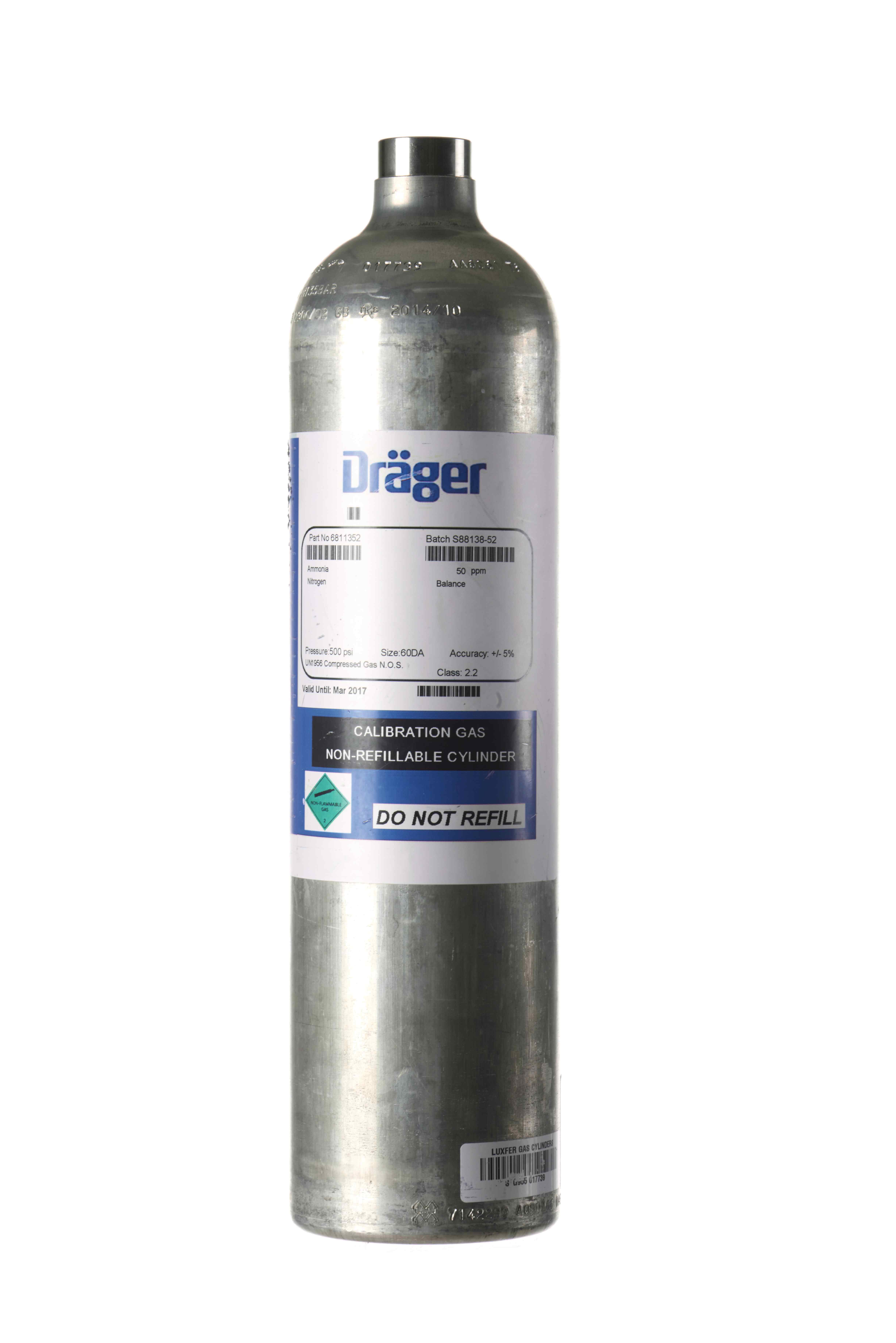 Dräger Calibration Gas Propane 0.9 vol% in Air, 60 L