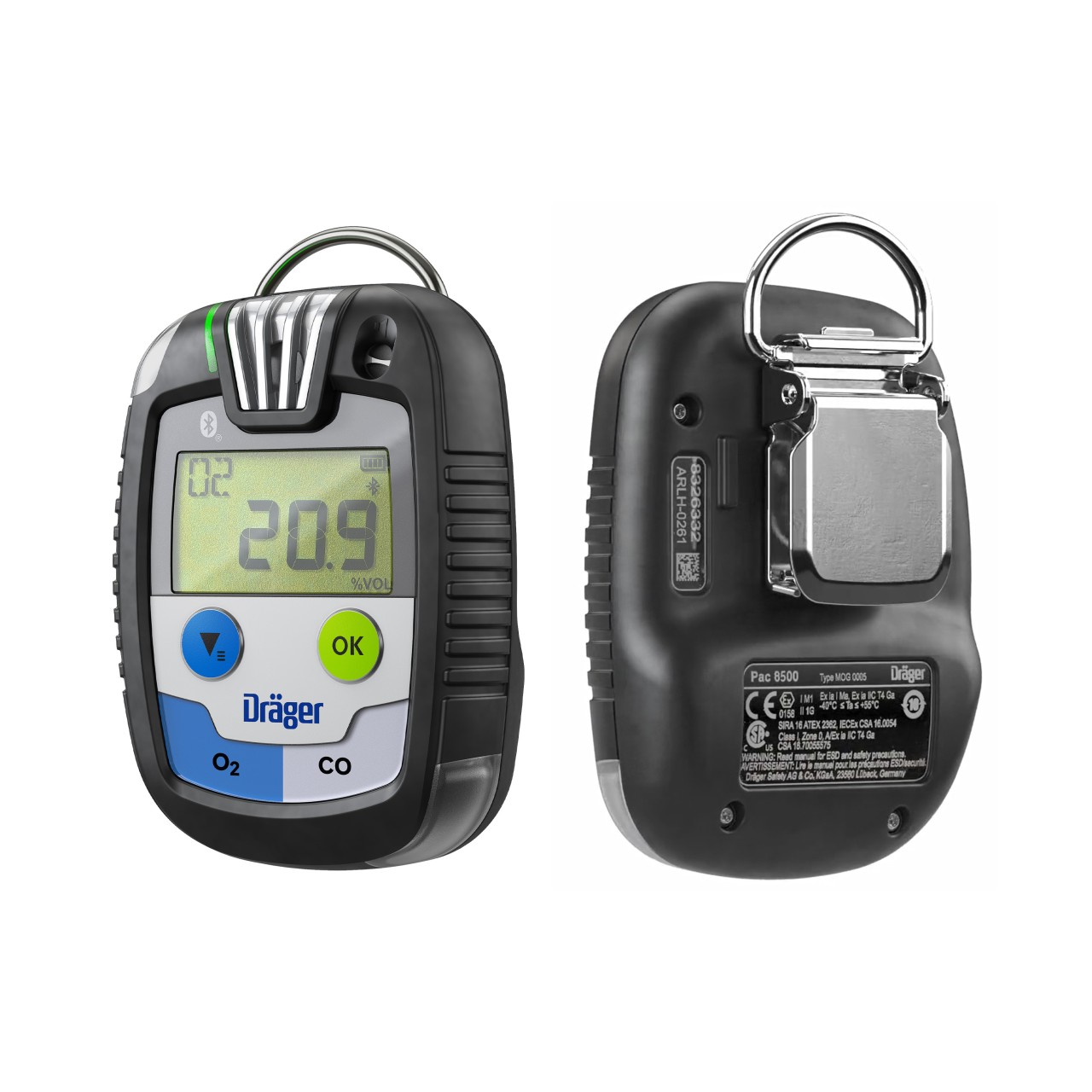 Gas Detector Pac 8500 O2/CO